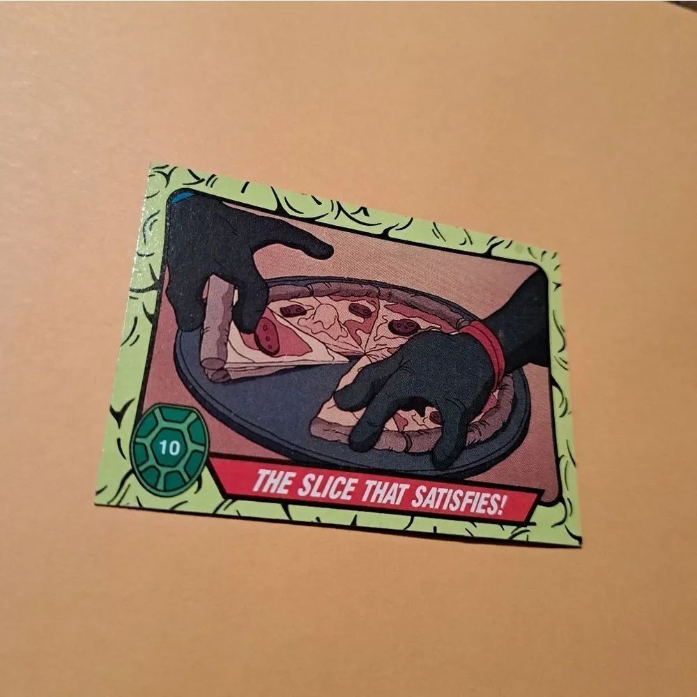 1989 Topps TMNT Slice Satisfies Trading Card 10 Teenage Mutant Ninja Turtles
